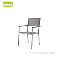 Conjunto de mesa de mesa de comedor Muebles de exterior de vidrio templado